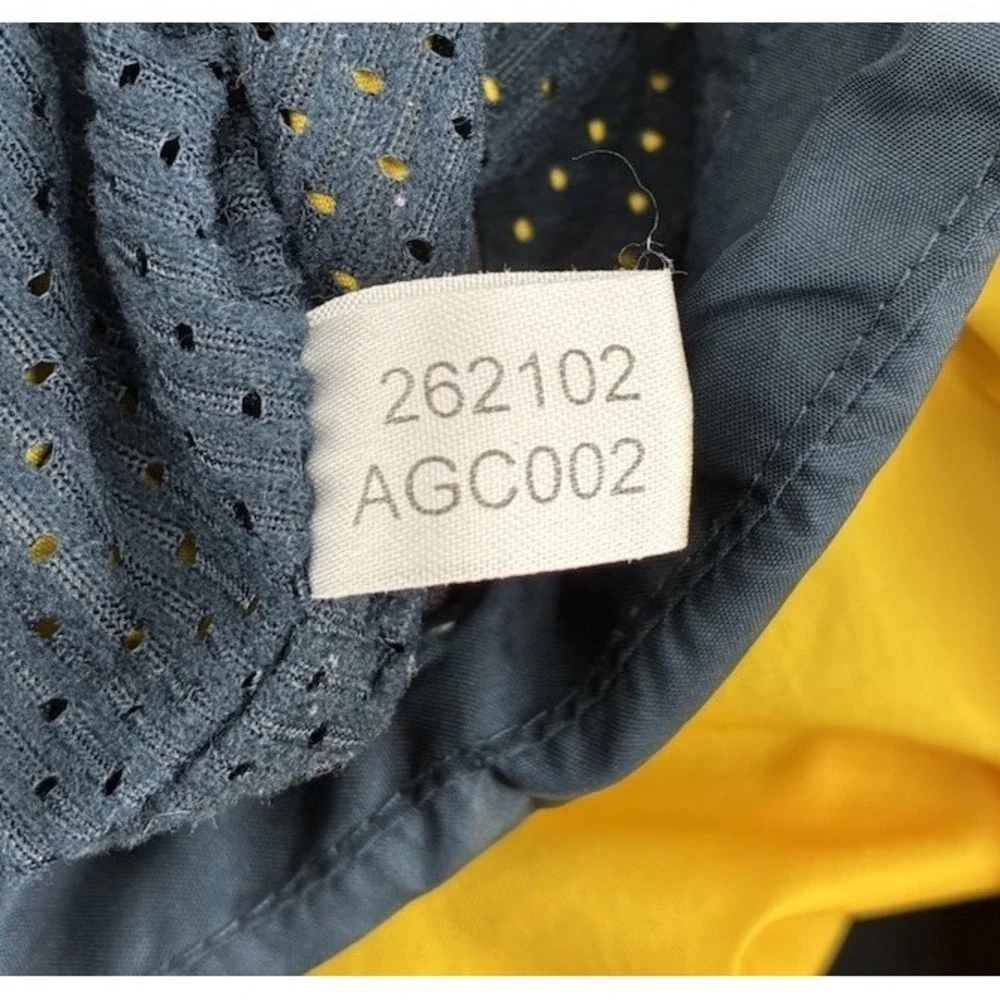VNTG 90's Adidas Colorblock Windbreaker Jacket Men's‎ XL Navy Yellow Hooded Zip